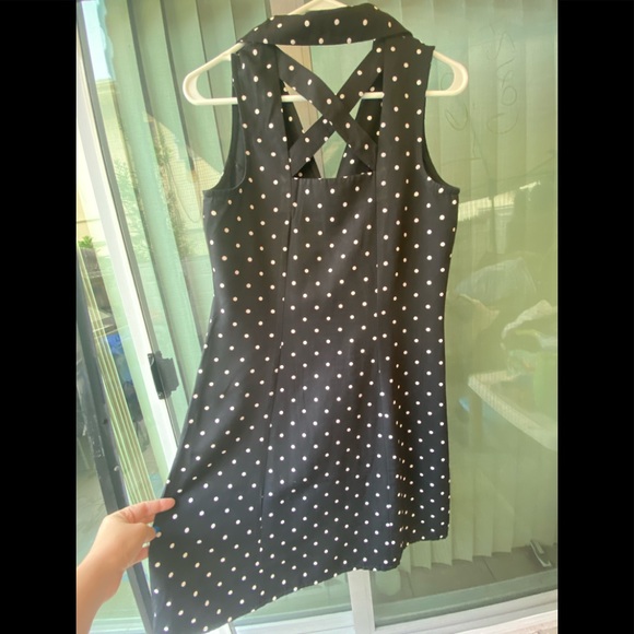 Vintage black and cream polka dot dress - Picture 6 of 7